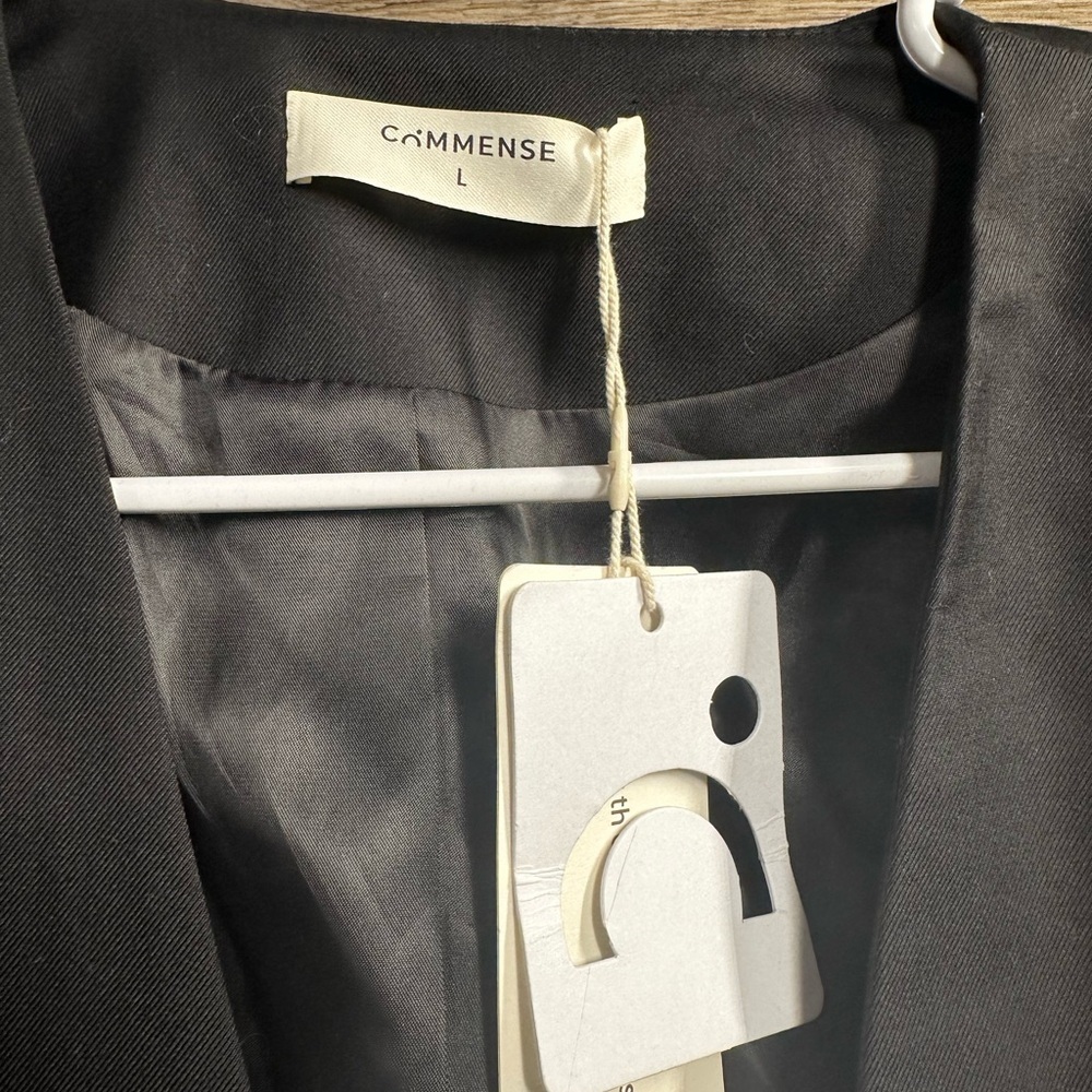 Commense Black Tailored Blazer Jacket Size Large - Picture 2 of 7